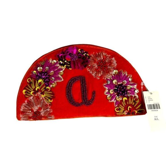Anthropologie x Anna Harlow Russo Monogram Crescent Pouch - Picture 1 of 8